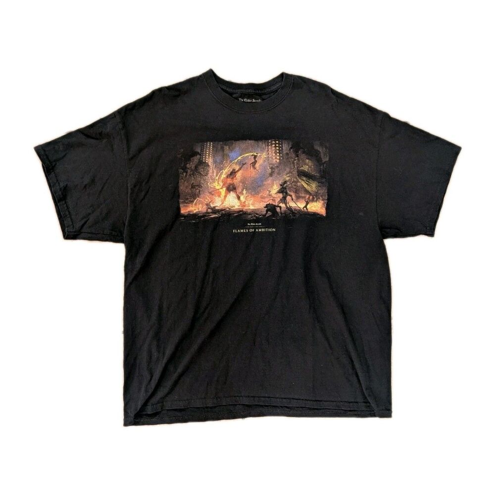 Elder Scrolls Online Flames of Ambition Shirt 2XL Bethesda Loot Wear Exclusive